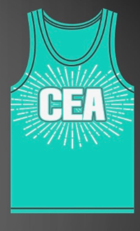 TEAL TANK TOP CEA BLINGED