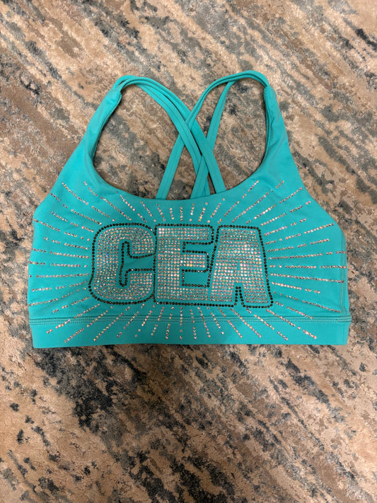 TEAL Bling CEA Sports Top