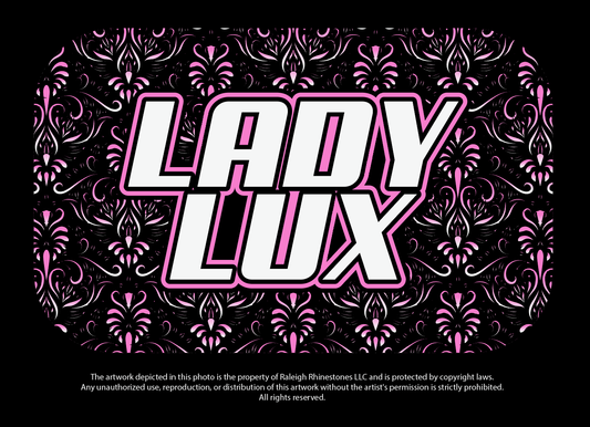 Lady Lux 1/2 Zip Hooded Sweatshirt Raleigh Rhinestones
